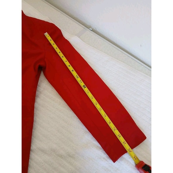 Vtg Laura Scott Womens red blazer with a floral pattern 12 Buttons Old Money - Picture 14 of 16